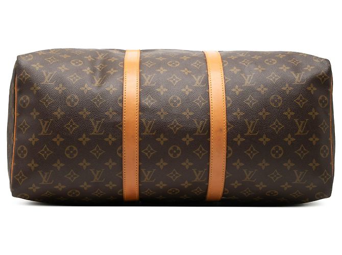Louis Vuitton Marrone Monogram Keepall 50 - vista 3
