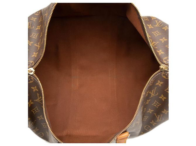 Louis Vuitton Marrone Monogram Keepall 50 - vista 4
