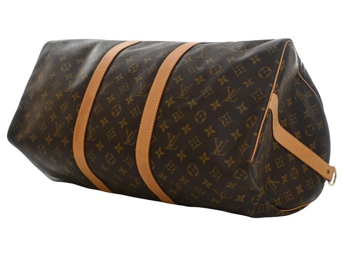 Louis Vuitton Marrone Monogram Keepall Bandouliere 50 - vista 11