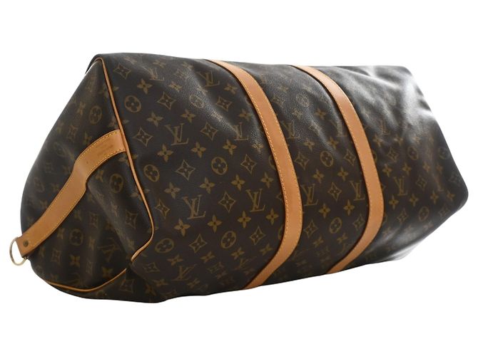 Louis Vuitton Marrone Monogram Keepall Bandouliere 50 - vista 12
