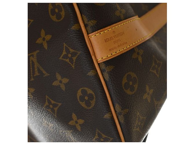 Louis Vuitton Marrone Monogram Keepall Bandouliere 50 - vista 7
