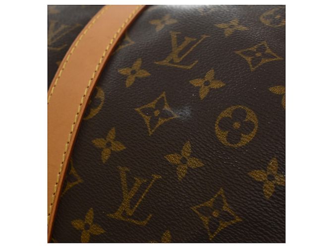 Louis Vuitton Marrone Monogram Keepall Bandouliere 50 - vista 8