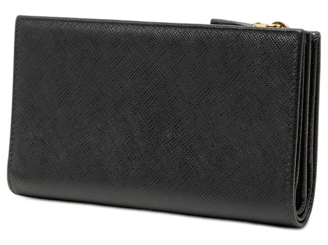 Prada Black Saffiano Bifold Long Wallet - view 2