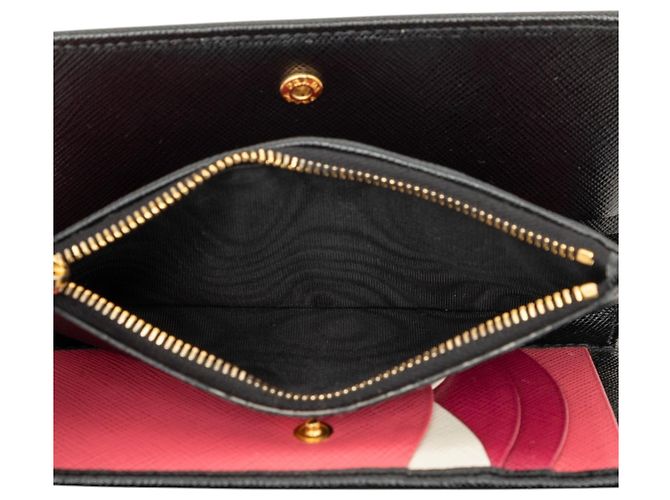 Prada Black Saffiano Bifold Long Wallet - view 5