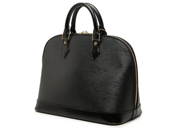 Louis Vuitton Alma PM in pelle Epi nera Nero - vista 2