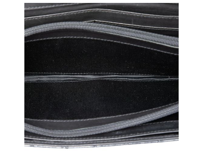 Wallet On Chain Portafoglio con Catena Chanel Black CC Quilted Patent East West Nero - vista 4