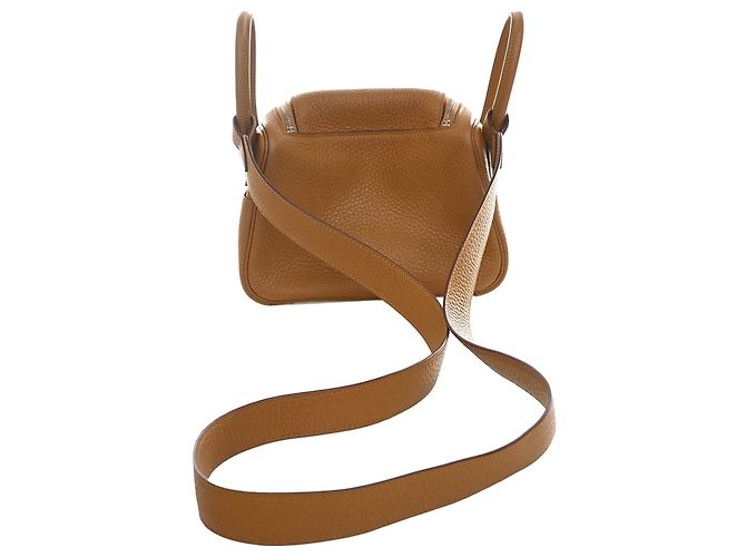 Hermès Mini Clemence Lindy 20 Marrón Castaño - vista 15