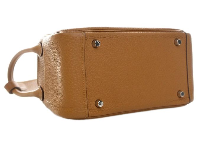 Hermès Mini Clemence Lindy 20 Marrón Castaño - vista 5