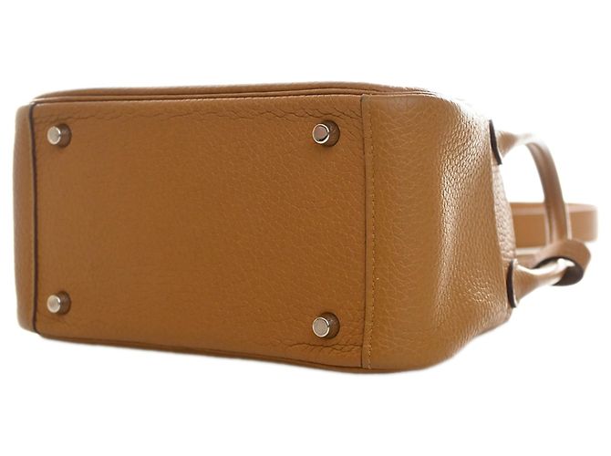 Hermès Mini Clemence Lindy 20 Marrón Castaño - vista 6