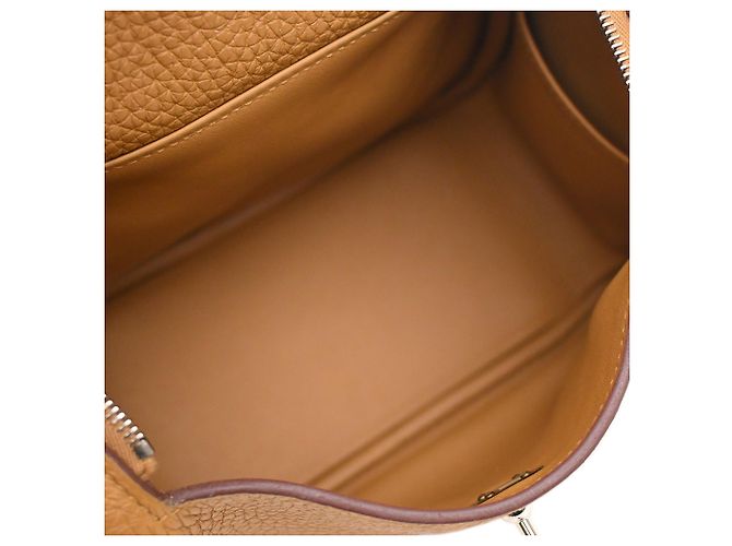 Hermès Mini Clemence Lindy 20 Marrón Castaño - vista 8