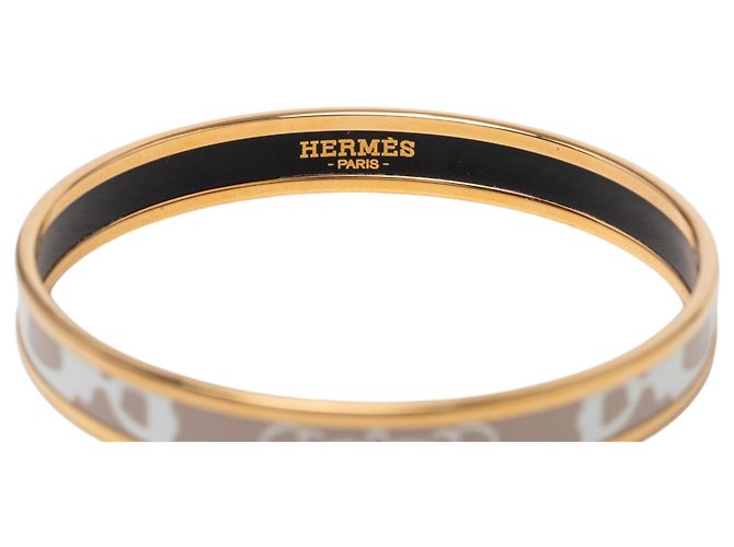 Bracciale Hermès Brown Narrow Brides de Gala Tattoo Enamel 65 Marrone Taupe - vista 5
