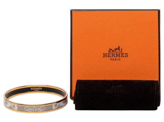 Bracciale Hermès Brown Narrow Brides de Gala Tattoo Enamel 65 Marrone Taupe - vista 6