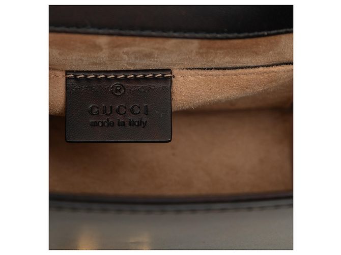 Borsa Sylvie in pelle di vitello nera con banda Web e catena Gucci Nero - vista 5