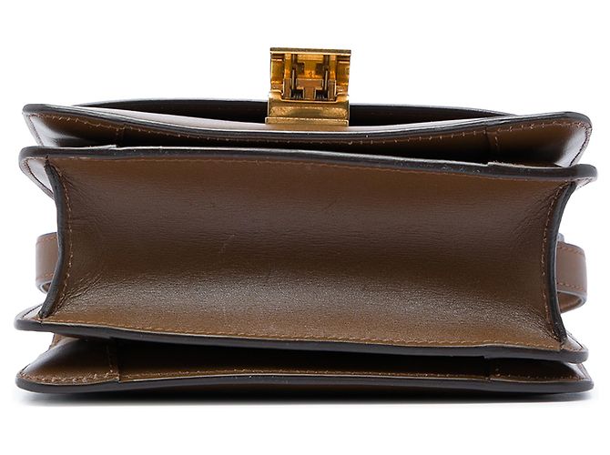 Céline Celine Brown Teen Calfskin Classic Box Marrone - vista 3