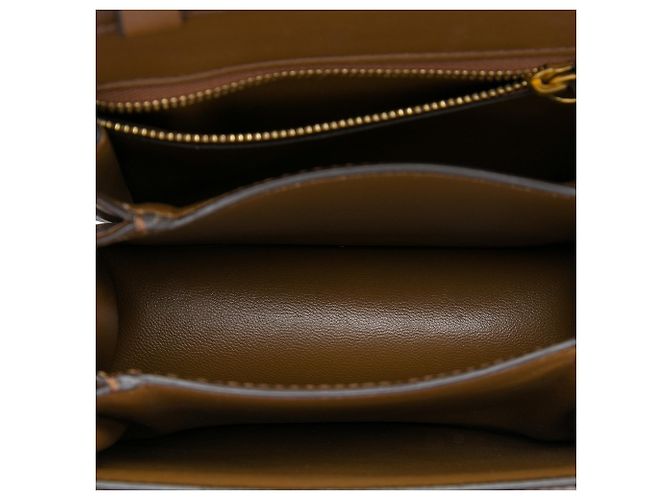 Céline Celine Brown Teen Calfskin Classic Box Marrone - vista 4