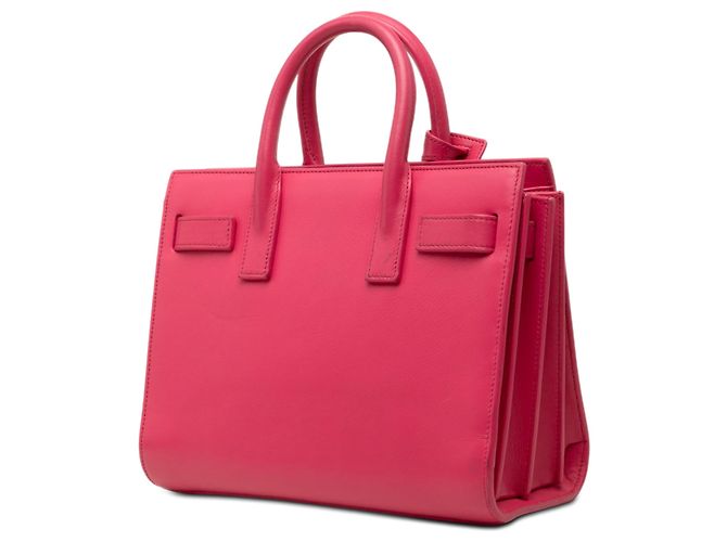 Saint Laurent Pink Nano Leather Sac De Jour Satchel - view 2