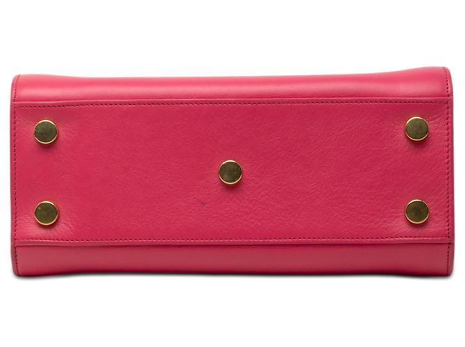 Saint Laurent Pink Nano Leather Sac De Jour Satchel - view 3