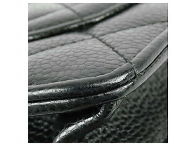 Chanel Black CC gestepptes Caviar Wallet on Chain Schwarz - Ansicht 11