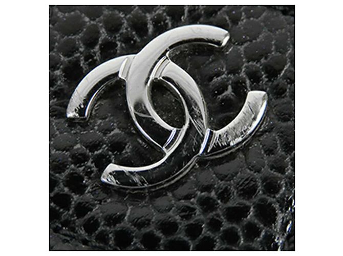 Chanel Black CC gestepptes Caviar Wallet on Chain Schwarz - Ansicht 7