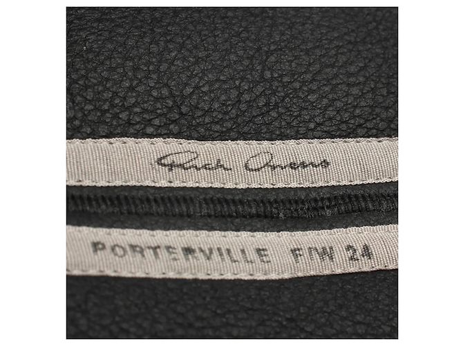 Rick Owens Wendbare Lederjacke mit Lammfell Schwarz - Ansicht 8