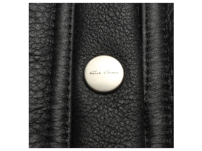 Rick Owens Wendbare Lederjacke mit Lammfell Schwarz - Ansicht 9