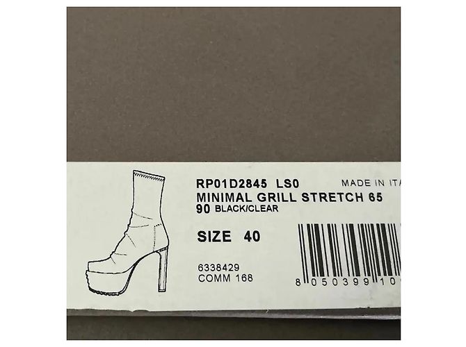 Rick Owens Botas Minimal Grill Stretch Plataforma - Negro - vista 8