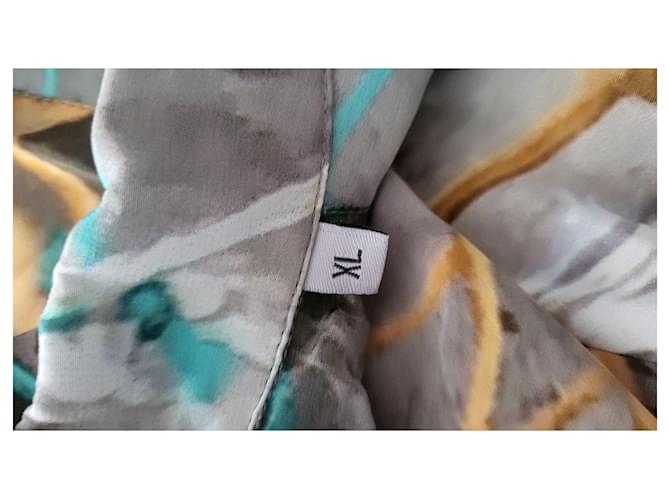 Autre Marque Camicia in seta stampata Serapis Grigio - vista 4