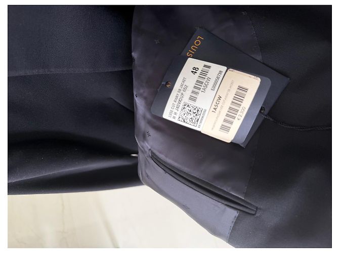 Louis Vuitton Sakko aus schwarzer Wolle Blau - Ansicht 7
