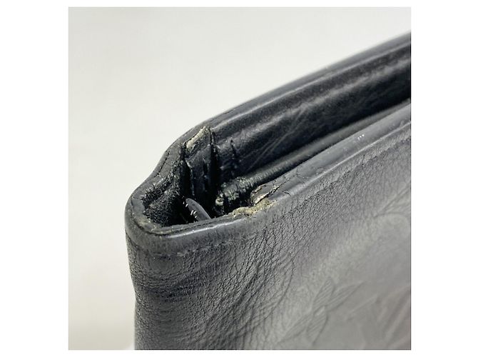 Portafoglio lungo Brazza Monogram Shadow Louis Vuitton Nero - vista 5