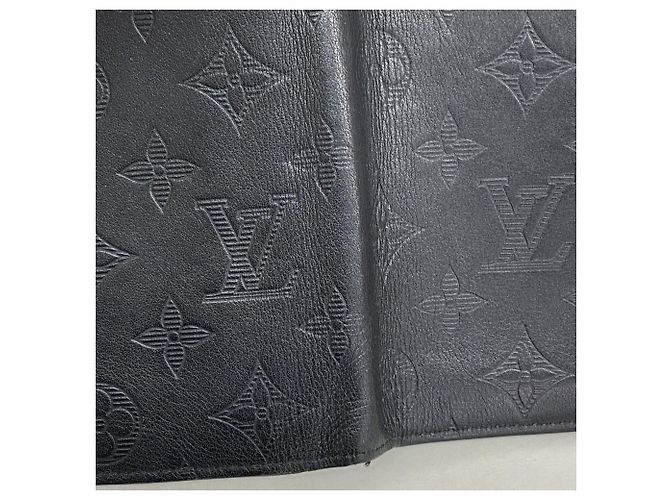 Portafoglio lungo Brazza Monogram Shadow Louis Vuitton Nero - vista 7