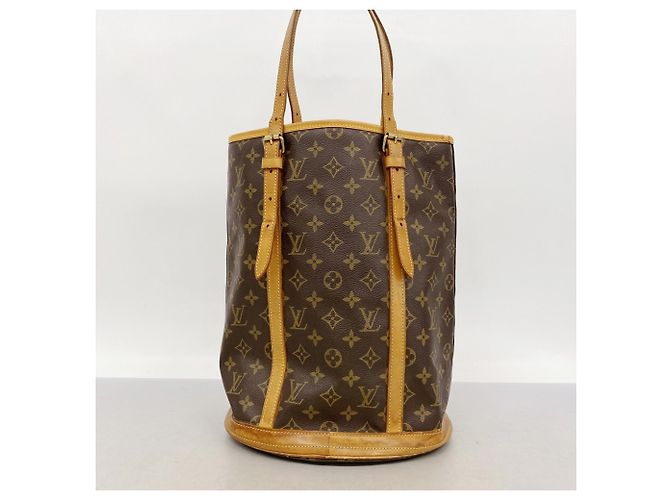 Borsa Tote Louis Vuitton Monogram Bucket GM Marrone - vista 11