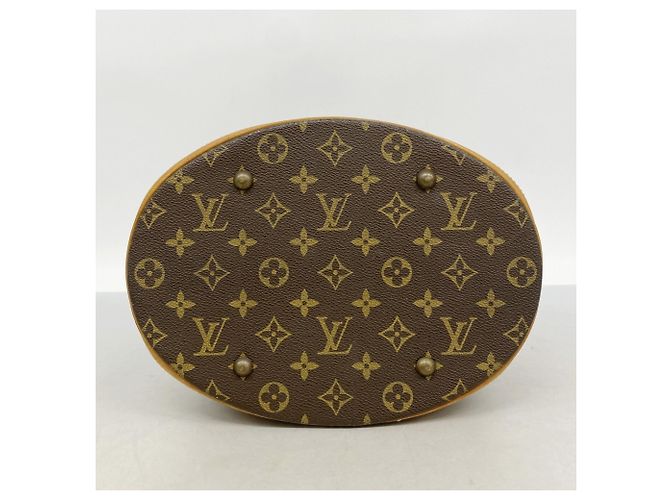 Borsa Tote Louis Vuitton Monogram Bucket GM Marrone - vista 3