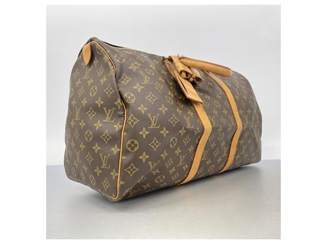 Louis Vuitton Boston Monogram Keepall 50 Marrone - vista 2