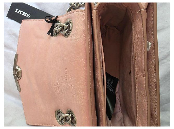 Borsa a mano IKKS in pelle rosa Argento - vista 15