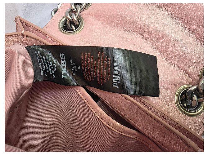 Borsa a mano IKKS in pelle rosa Argento - vista 5