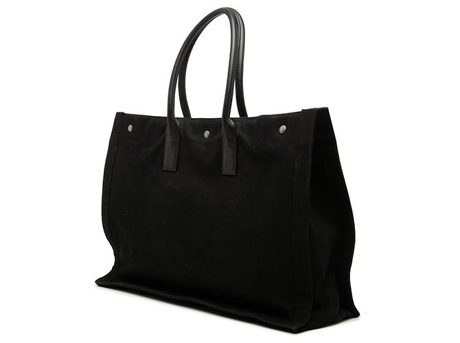 Borsa Tote Saint Laurent Rive Gauche Nero - vista 2