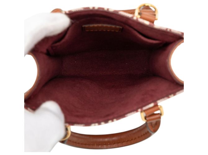 Piccola borsa piatta in jacquard Monogram Louis Vuitton Bordò Monogramma - vista 4