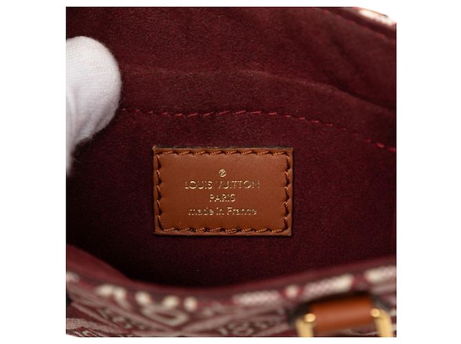 Piccola borsa piatta in jacquard Monogram Louis Vuitton Bordò Monogramma - vista 5