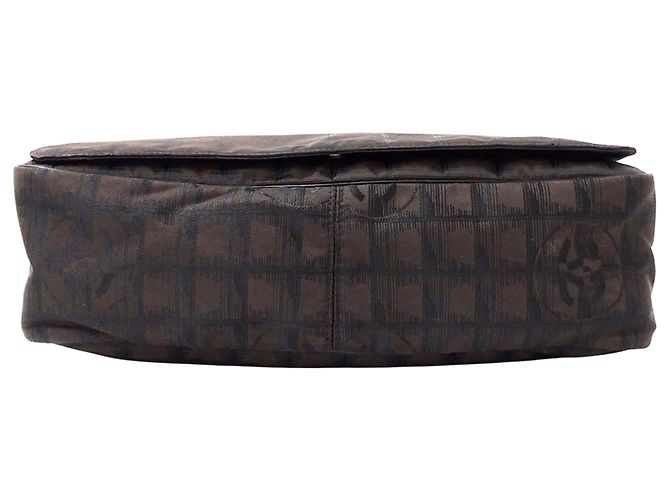 Borsa in nylon marrone Chanel - vista 3