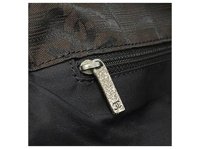 Borsa in nylon marrone Chanel - vista 8