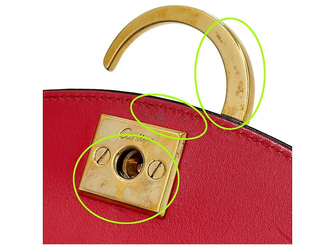 Bolsa de mão Cartier Panthère em couro preto - vista 15