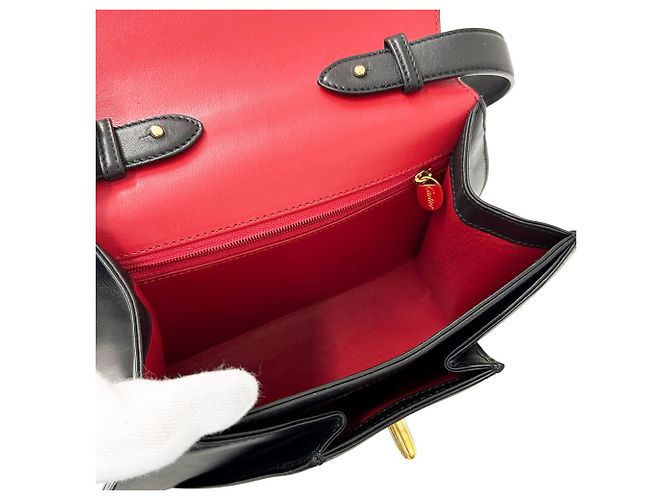 Bolsa de mão Cartier Panthère em couro preto - vista 7