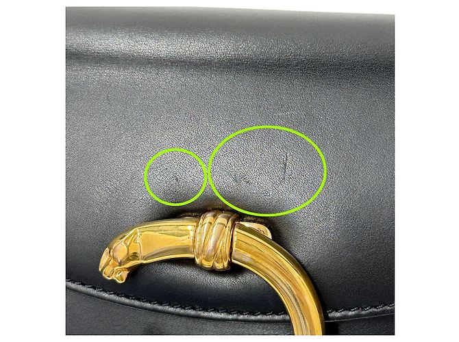 Bolsa de mão Cartier Panthère em couro preto - vista 9