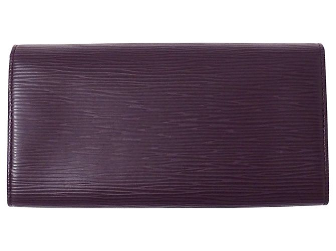 Louis Vuitton Epi Leder langer Geldbeutel in Cassis Dunkelviolett - Ansicht 2