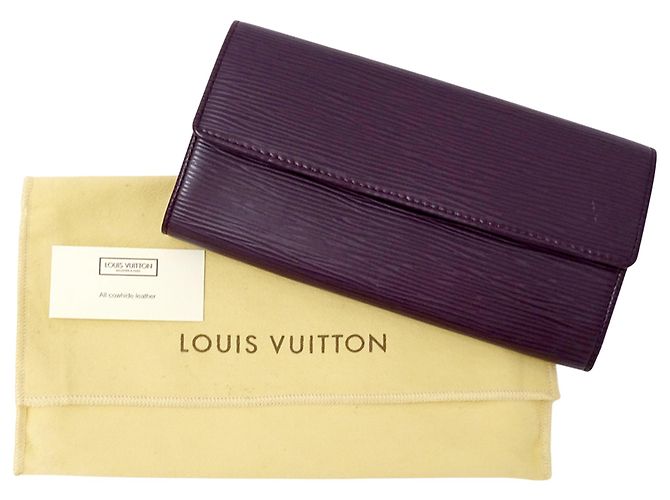 Louis Vuitton Epi Leder langer Geldbeutel in Cassis Dunkelviolett - Ansicht 6
