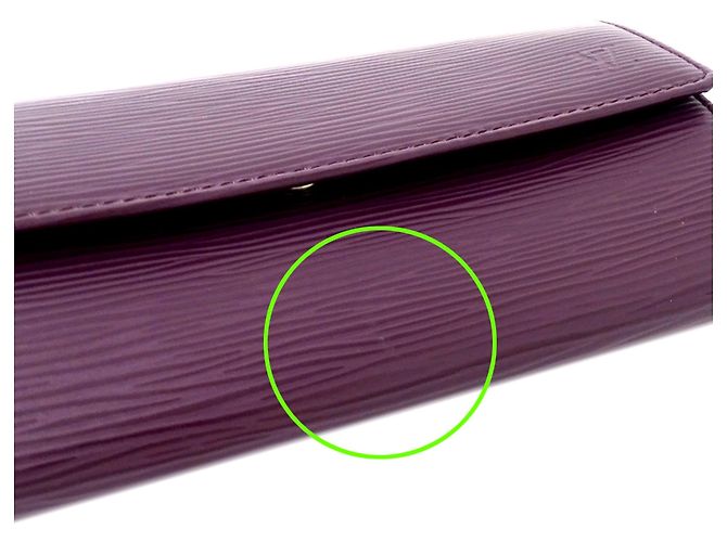 Louis Vuitton Epi Leder langer Geldbeutel in Cassis Dunkelviolett - Ansicht 9