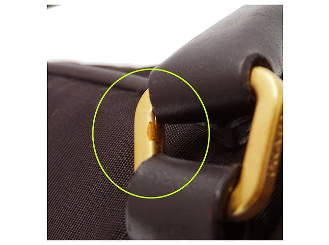 Borsa in nylon marrone scuro Prada - vista 12
