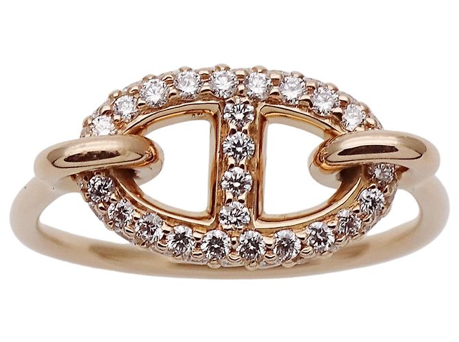 Hermès Pink Gold Band Ring Golden - Ansicht 2