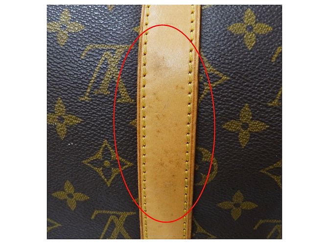 Keepall Borsa Boston in Canvas Monogram Louis Vuitton Marrone - vista 8