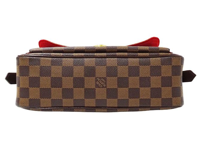 Borsa a tracolla Louis Vuitton in tela Damier Marrone - vista 3